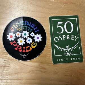 OSPREY Floral Pride and Anniversary Sticker Set - Black and Green